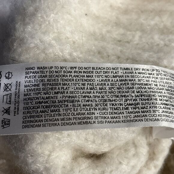 MNG MANGO Women's Knit Cropped Color Block Cardigan Sweater Alpaca Wool Blend - Picture 15 of 15